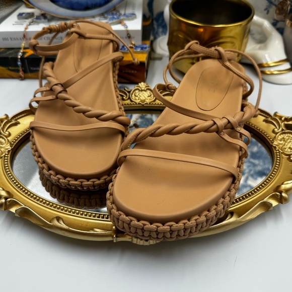 🆕 AJE 🧿 NWOT Tryphena Platform Twist Sandal, Beige - SIZE 37 - Picture 5 of 16